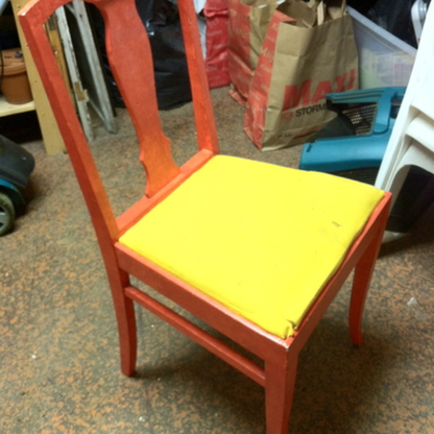 Gammal stol blir ny